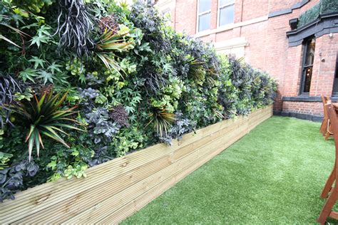 outdoor artificial green walls.